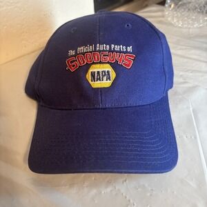 NAPA Good Guys Hat Adult Strapback Blue Baseball Cap Auto Parts Hot Rod‎